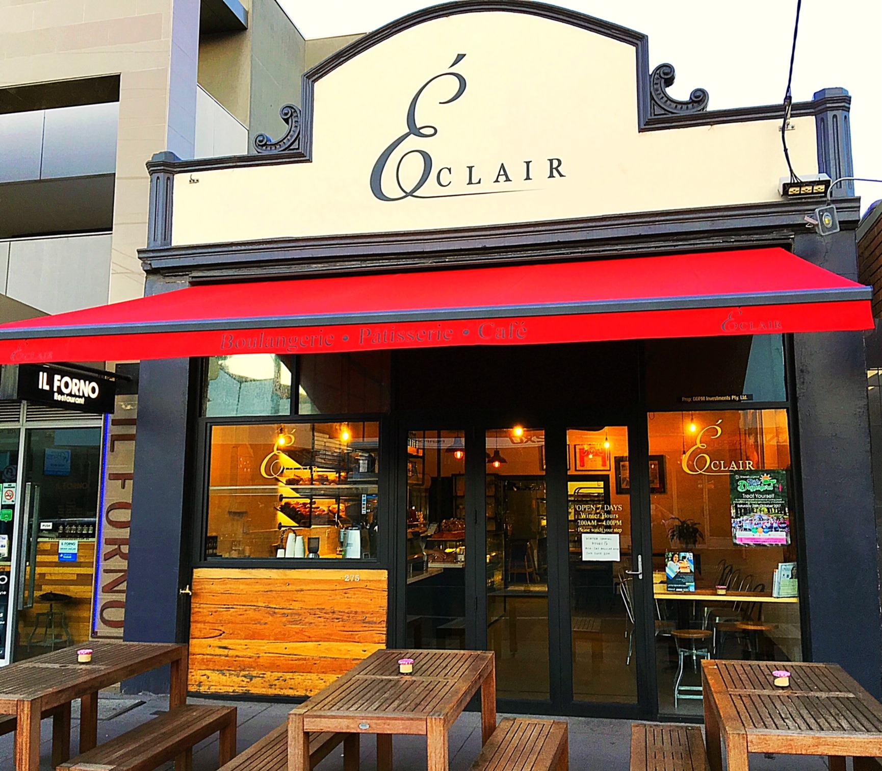 The Éclair shopfront on Hampton Street, Hampton